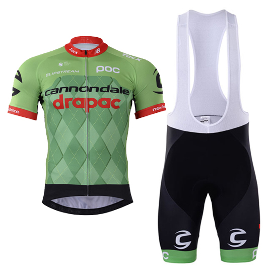 Cannondale Drapac Kurzarmtrikot 2017 und Kurze Tragerhose grun